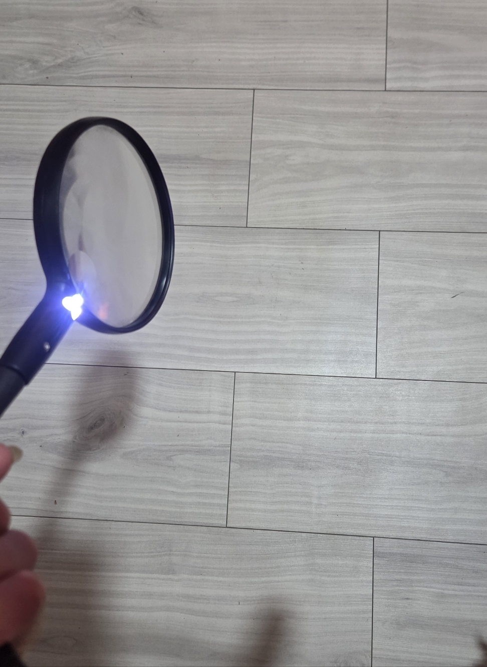 Black  Magnifying Glass with LED Light